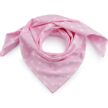 Deštník Bavlněný šátek s puntíky 70x70 cm růžová sv. 1 ks