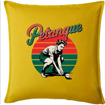 Polštář Petanque žena - Polštář 50x50 - 50x50 - Pouze potah ( Žlutá )