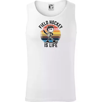 Field hockey is life - Tílko pánské Core - 2XL ( Bílá )