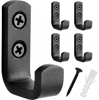 Věšák Sada 5 ks litinových háčků ABRIS černá