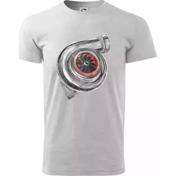 Turbo olejomalba - Triko extra velké (5-8XL) - 8XL ( Světlešedý Melír )