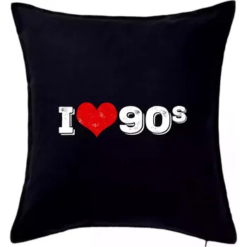 Polštář I love 90s - Polštář 50x50 - 50x50 - Pouze potah ( Černá )