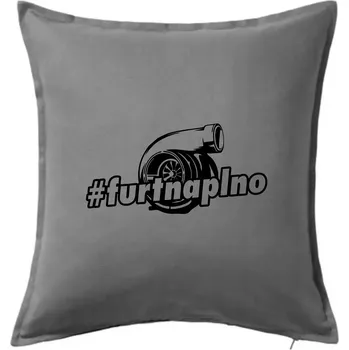 Polštář Furt naplno - Polštář 50x50 - 50x50 - Včetně výplně ( Tmavě šedý melír )