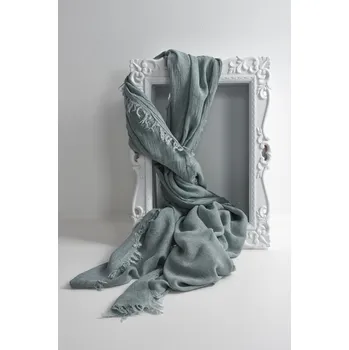 Šátek LEHKÝ VELKÝ ŠÁTEK ŠEDOZELENÝ PECA del SOL