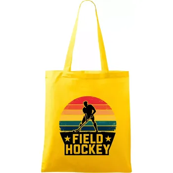 Field hockey vintage kruh - Taška bavlněná - 42 x 38 cm ( Žlutá )