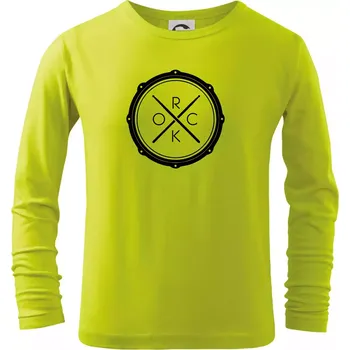 Dětská móda Paličky bicí ROCK - Triko dětské Long Sleeve - 122 cm/6 let ( Limetková )