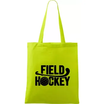Field hockey míček a nápis - Taška bavlněná - 42 x 38 cm ( Limetková )
