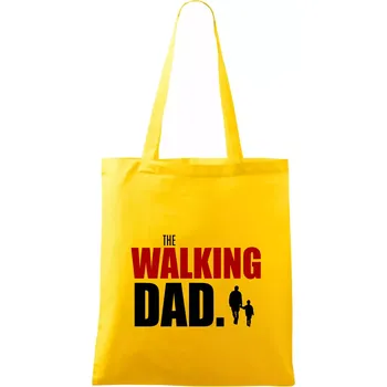Nákupní taška The walking dad jedno dítě - Taška bavlněná - 42 x 38 cm ( Žlutá )