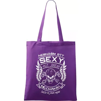 Nesnáším být sexy - mechanik - Taška bavlněná - 42 x 38 cm ( Fialová )