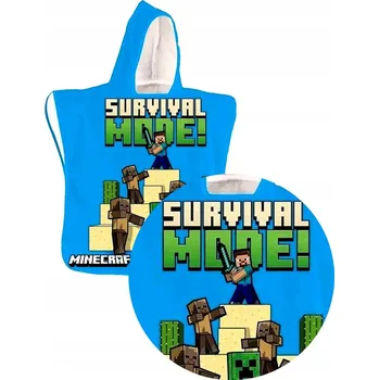 Ručník Pončo ručník s kapucí Minecraft Creeper 50x100 rychleschnoucí