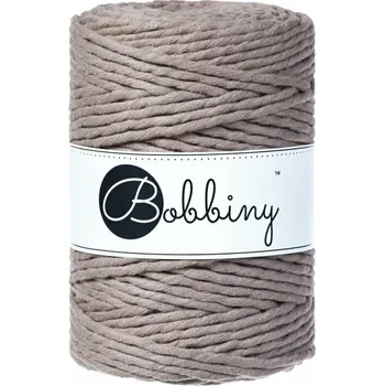 Příze Bobbiny Macrame Cord 5 mm 100 m Coffee Šňůra