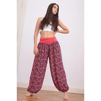 Dámské kalhoty TopMode Dámské vzorované harémové kalhoty bez kapes 951307