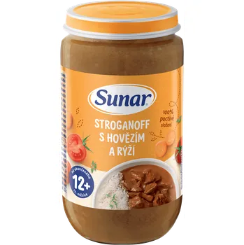 Sunar příkrm stroganoff s hovězím a rýží 12m+