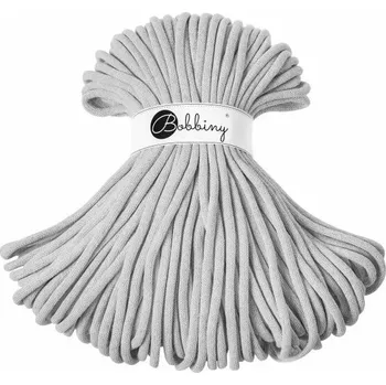 Příze Bobbiny Jumbo 9 mm 100 m Light Grey Šňůra