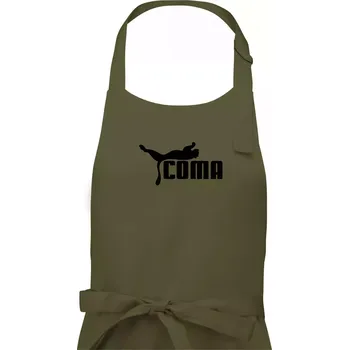 Kuchyňská zástěra Coma parodie - Pánská zástěra na vaření - Univerzální velikost ( Khaki )
