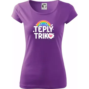 Dámské tričko Teplý triko - Dámské triko Pure - 3XL ( Fialová )