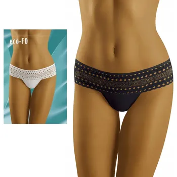 Kalhotky Kalhotky kalhotky Wolbar Eco-FO černé ŠORTKY TANGA S