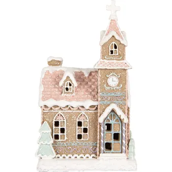 Vánoce Clayre & Eef - Dekorativní perníková chaloupka s LED osvětlením 6PR5378