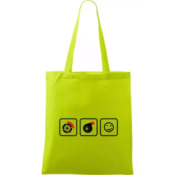 Turbodiesel úsměv - Taška bavlněná - 42 x 38 cm ( Limetková )