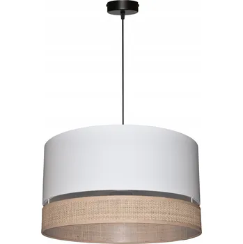 Závěsné stropní svítidlo STÍNÍTKO E27 40/22 cm BÍLÉ TEPLÉ MIRANO RAFIA BOHO