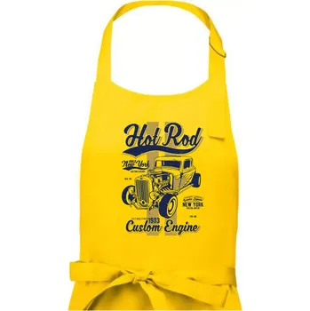 Kuchyňská zástěra Hot Rod New York - Pánská zástěra na vaření - Univerzální velikost ( Žlutá )