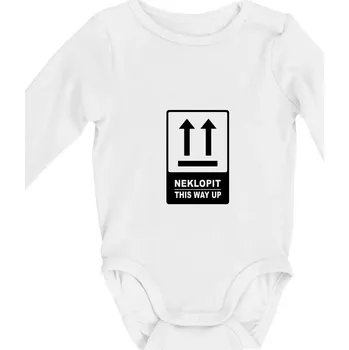 Kojenecké oblečení Neklopit - Body kojenecké s dlouhým rukávem - Dlouhý r. do 3 měs ( Bílá )