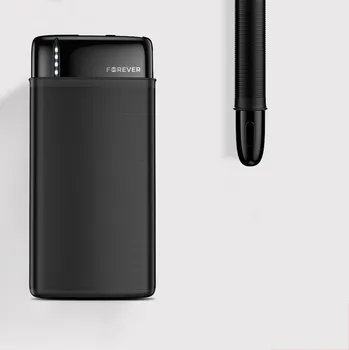 Powerbanka POWERBANKA 10000 mAh ČERNÁ 2xUSB a USB-C
