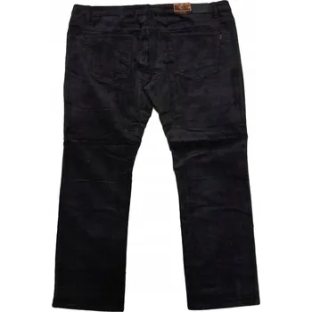 Pánské kalhoty Pánské manšestrové kalhoty černé, rovný střih, velikost 4XL