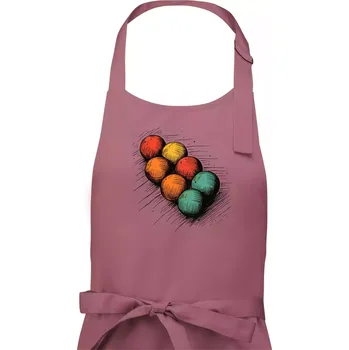 Kuchyňská zástěra Petanque koule kresba - Pánská zástěra na vaření - Univerzální velikost ( Starorůžová )