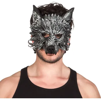 Karnevalová maska Polomaska Boland Vlkodlak 23 x 28 x 7 cm šedá