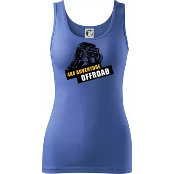 Dámské tričko 4x4 adventure offroad - Dámské tílko - M ( Azurově modrá )