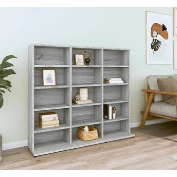 vidaXL Skříňka na CD 100 x 23 x 89,5 cm dřevotříska [862481] Barva: šedá sonoma
