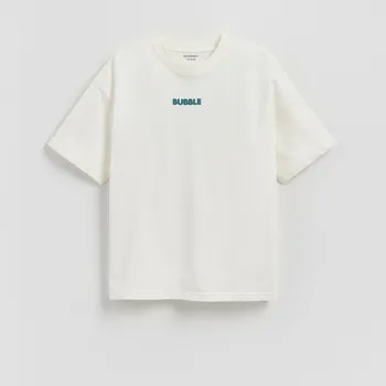 Reserved - Bavlněné tričko s potiskem - krémová - 009FH-01X - 009FH-01X-U12