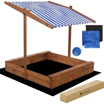 Pískoviště Chomik Dřevěné pískoviště se stříškou - modré