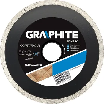 Řezný kotouč Graphite Diamantový kotouč, 115 22.2 mm, kontinuální RIM 57H640