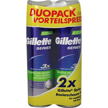 Gillette Series Sensitive pěna na holení 2 x 200 ml
