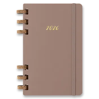 Diář Diář Moleskine Spiral - tvrdé desky L, měsíční/týdenní, růžový 2026