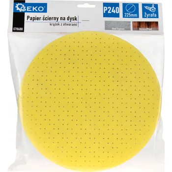 Vrták BRUSNÝ PAPÍR NA KOTOUČ S OTVORY 225MM P240 ŽIRAFA 10 Ks