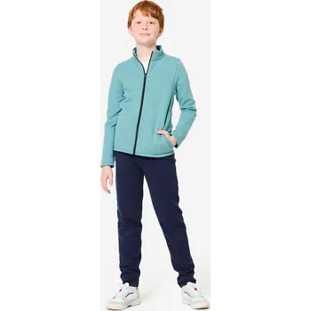 DOMYOS Dětská hřejivá tepláková souprava na zip 7 LET MODRÁ