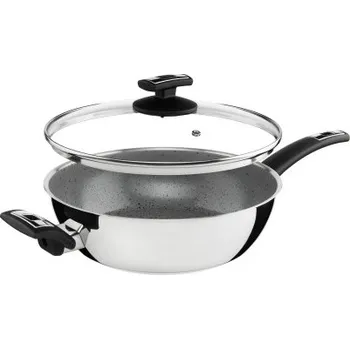 Pánev Kolimax Pánev CERAMMAX PRO COMFORT, s rukojetí, s poklicí, průměr 26 cm, objem 3.4 l, šedý GRANIT