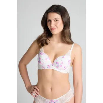 Podprsenka Dorina Tiani push up podprsenka s květinovým vzorem - DORIV0034/květinový vzor / 80D DOR1D045-IV0034