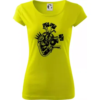 Řidičovo srdce - Dámské triko Pure - XS ( Limetková )