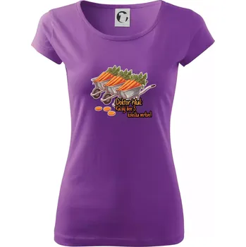 Dámské tričko Doktor říkal - 3 kolečka mrkve - Dámské triko Pure - 2XL ( Fialová )