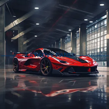 Látkový panel - Auto - AM-46 Velikost: 30x30cm, Materiál: Teplákovina nepočesaná