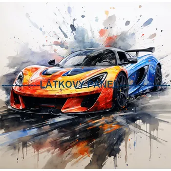 Látkový panel - Auto - AM-22 Velikost: 15x15cm, Materiál: Kočárkovina