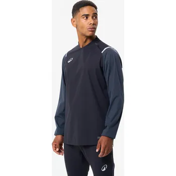 Pánská větrovka KIPSTA Větruodolná nepromokavá fotbalová bunda T500 černá L ČERNÁ|ŠEDÁ