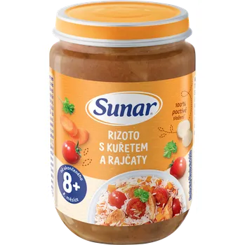Sunar příkrm rizoto s kuřetem a rajčaty 8m+