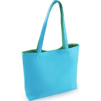 Kabelka oboustranná 2v1 40x29 cm Varianta: 15 modrá azuro zelená, Balení: 1 ks