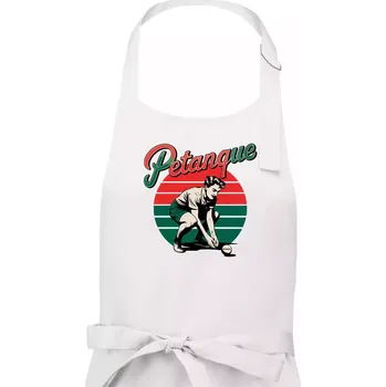 Kuchyňská zástěra Petanque žena - Pánská zástěra na vaření - Univerzální velikost ( Bílá )