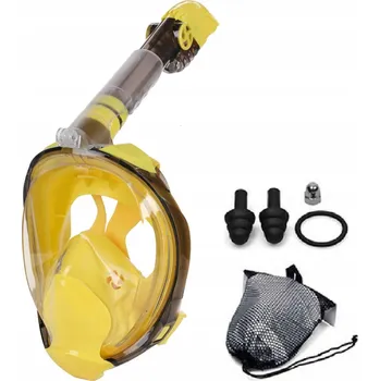 Potápěčské vybavení Potápěčské Brýle na potápění celoobličejová s trubičkou OceanX Potápěčské Brýle na šnorchlování pro potápění Profesionální žlutá